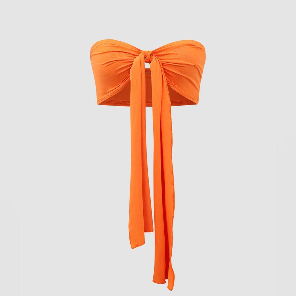 Orange Ruffled Skirt Set - Picture 3 of 7